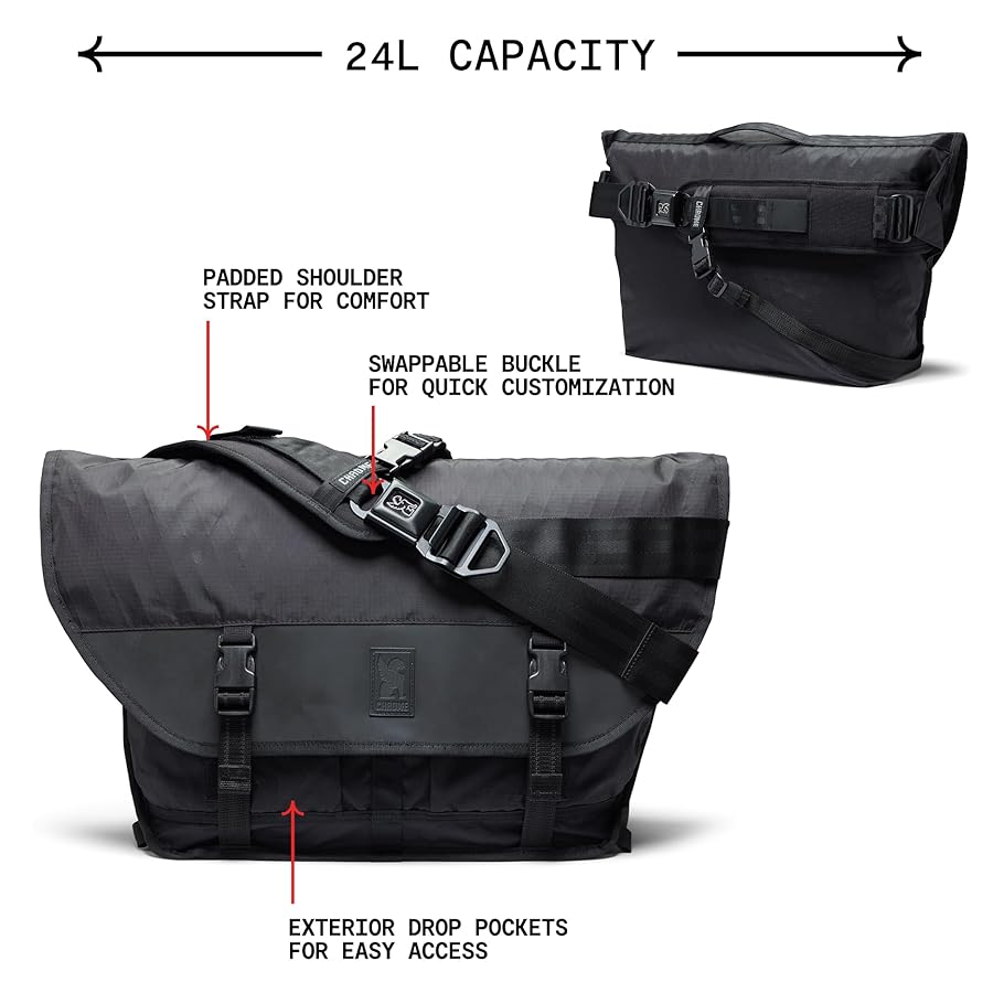 CHROME CTZ メッセンジャーバッグ 黒 24L CTZ 24L MESSENGER(シーティーゼット 24L メッセンジャー